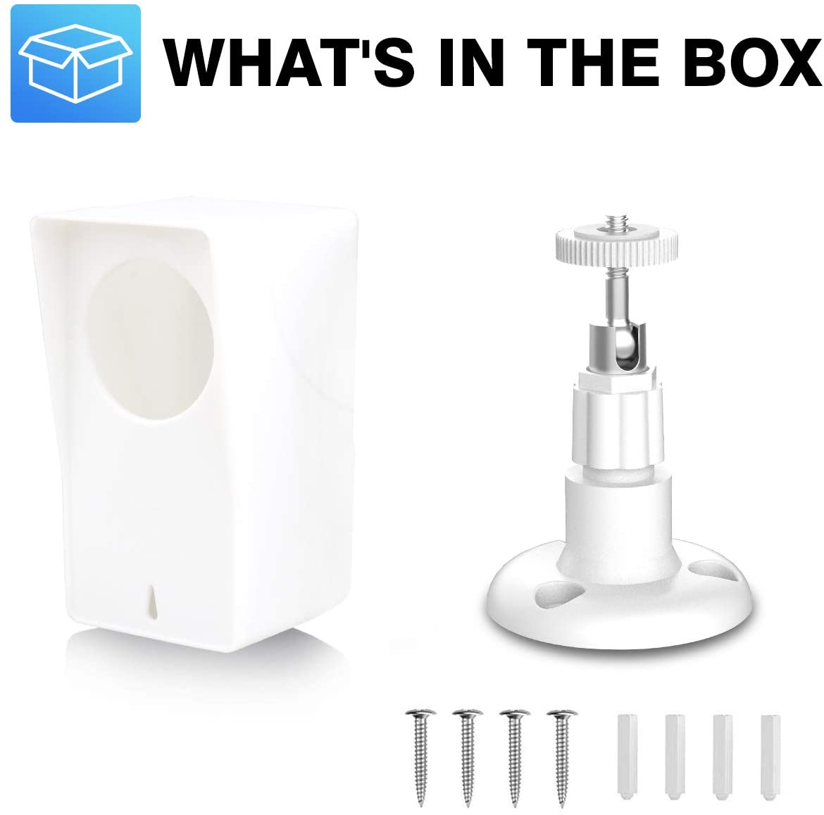 EastKing for Wyze Cam Pan Wall Mount Bracket with Silicone Case,Weather Proof 360 Degree Adjustable for Outdoor and Indoor Anti-Sun Glare and UV Protection Very Easy to Install