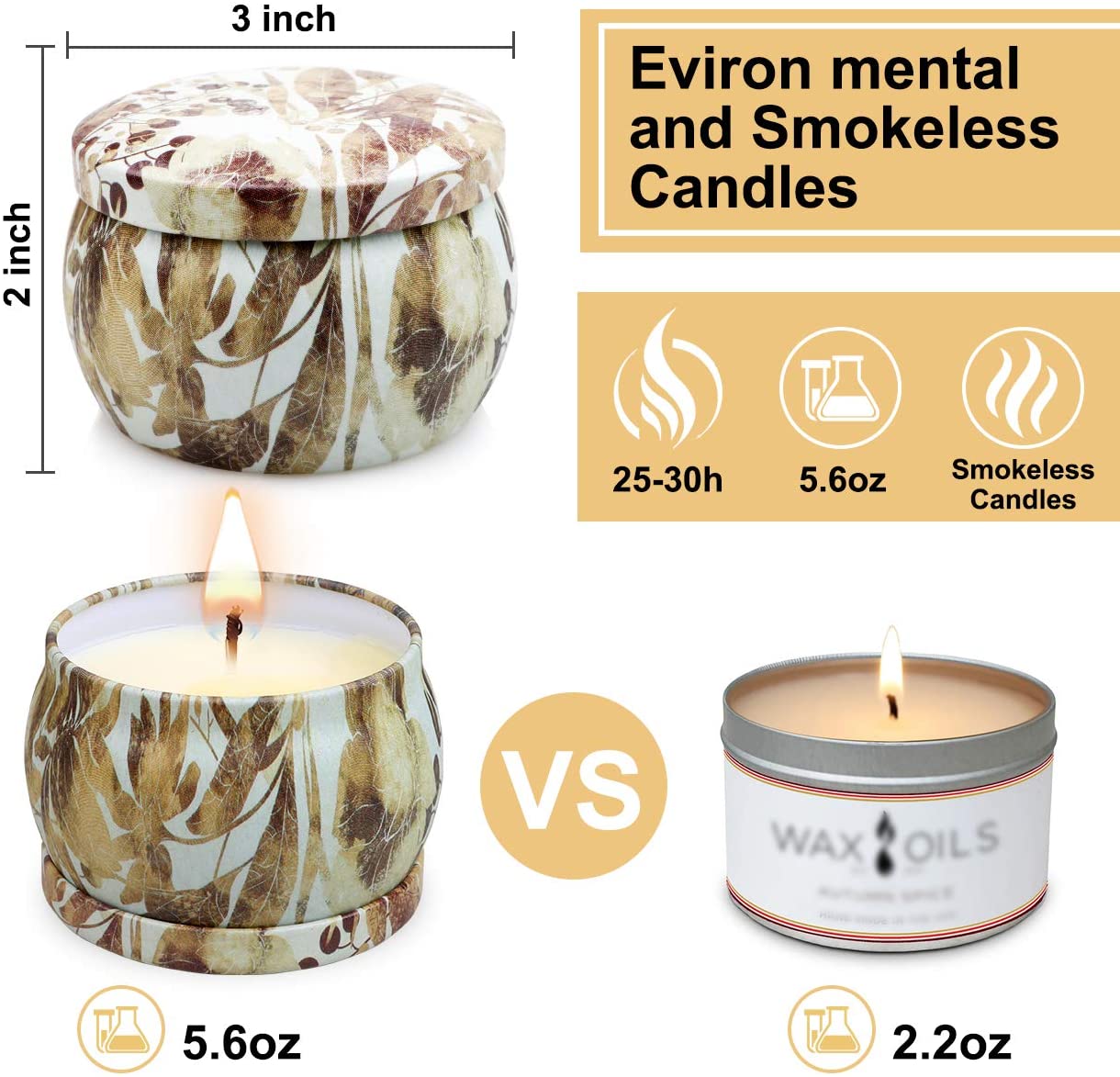 Scented Candle Gift Set for Women,Natural Soy Wax Candle Rosemary,Freesia,Lavender and French Vanilla,Gifts for Birthday Thanksgiving Anniversary Bath Yoga