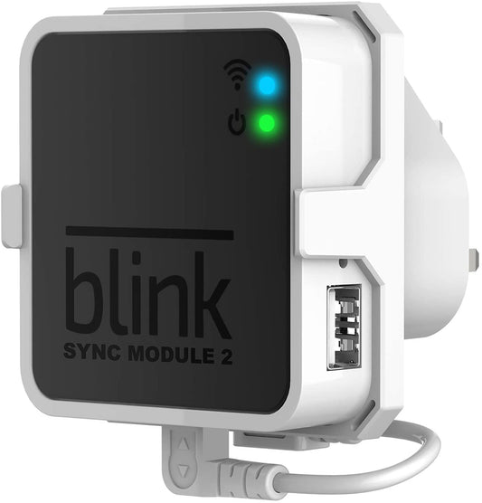 Outlet Wall Mount for Blink Sync Module 2- Blink Accessories for Blink All-new&Blink XT2&Blink XT Outdoor and Indoor Home Security Camera Mount with Short Cable (White)