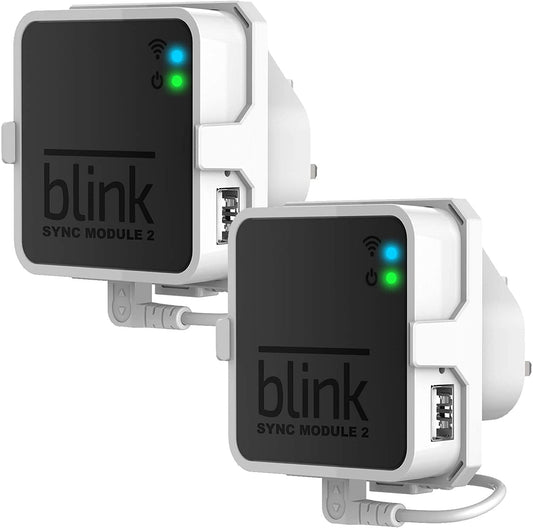 Outlet Wall Mount for Blink Sync Module 2- Blink Accessories for Blink All-new&Blink XT2&Blink XT Outdoor and Indoor Home Security Camera Mount with Short Cable (White 2Pack)