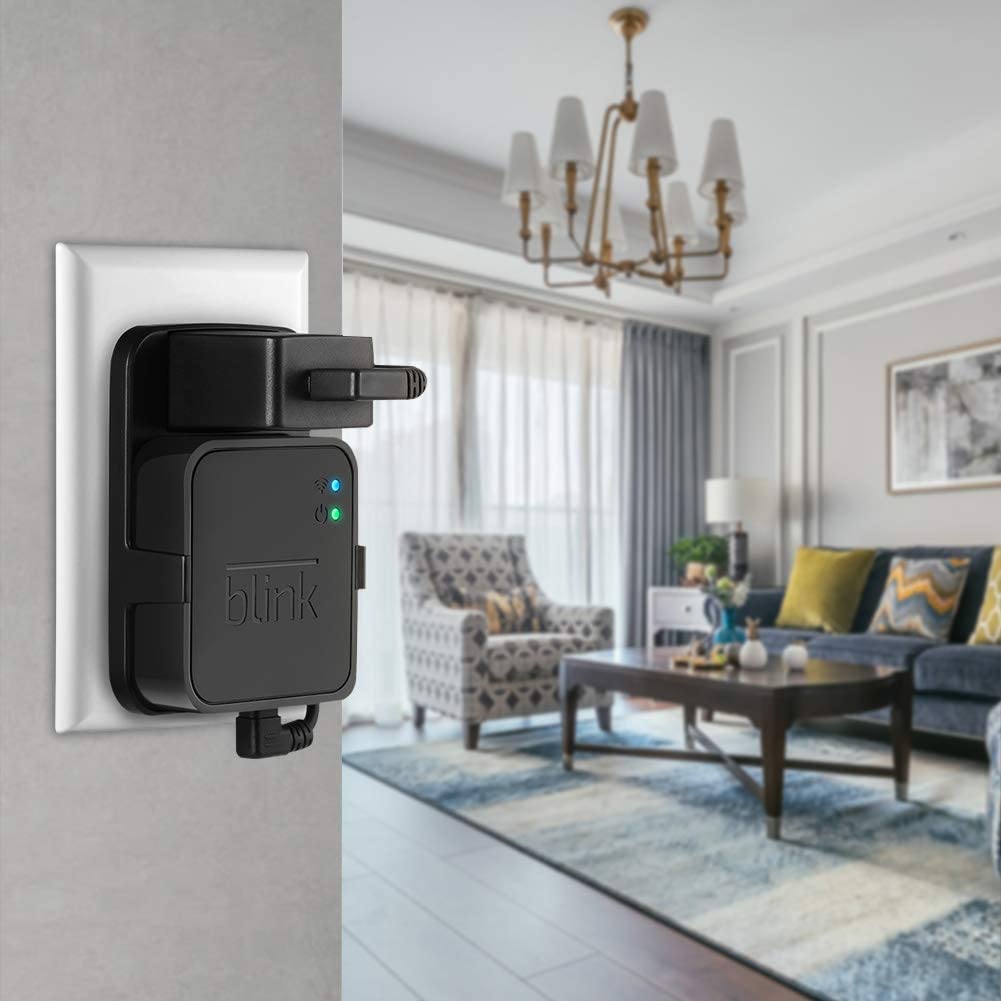 Outlet Wall Mount for Blink Sync Module2,Simple Mount Bracket Holder for All-New Blink Outdoor Blink Indoor Home Security Camera with Easy Mount Short Cable and No Messy Wires or Screws (Black)
